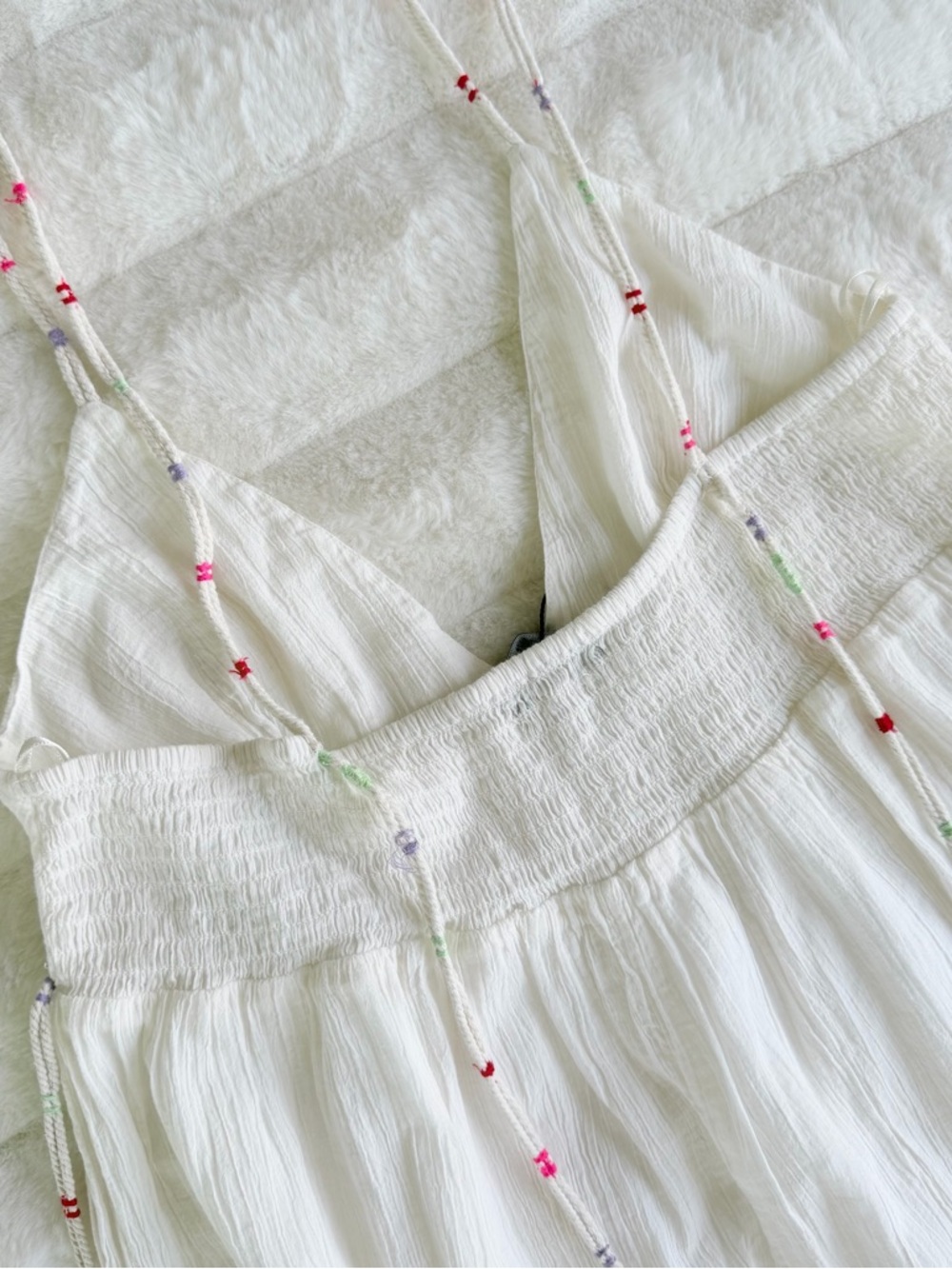 Zara White Boho Maxi Dress NWT Resort Vacation Beach Cotton Exclusive Feel - Picture 11 of 14